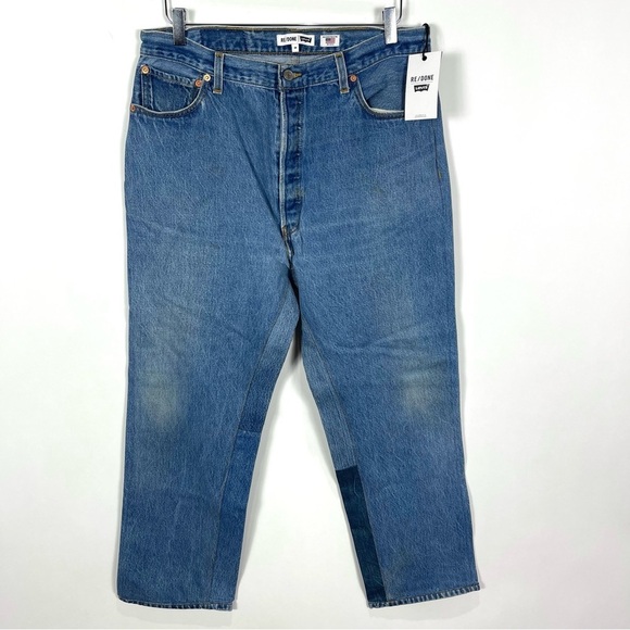 RE/DONE 90s Crop Low Slung Jeans - Picture 1 of 14